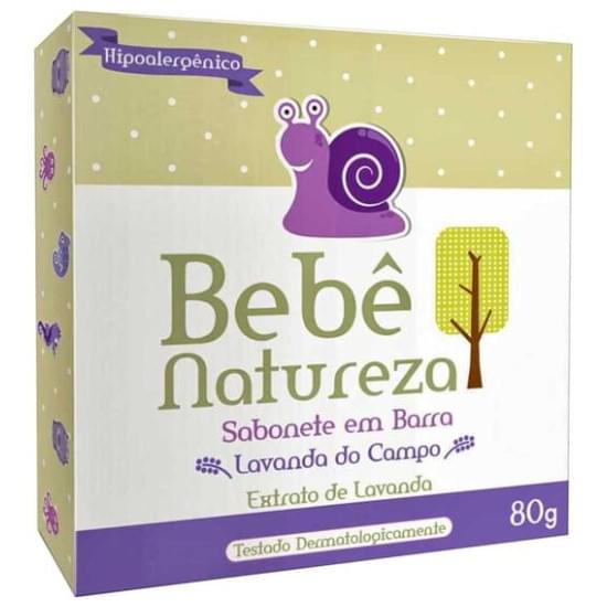 Imagem de Sabonete em barra infantil bebê natureza lavanda do campo 80g