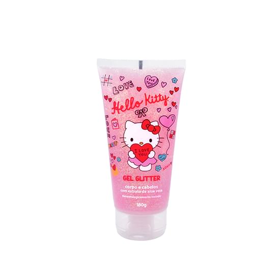 Imagem de Hello kitty gel glitter corp e cab 180g