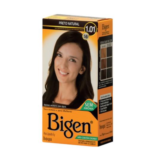 Imagem de Tintura bigen 1.01 58 preto natural 15ml