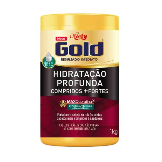 Imagem de Creme para tratamento niely gold compridos + fortes oleo de ricino + d-pantenol 1kg