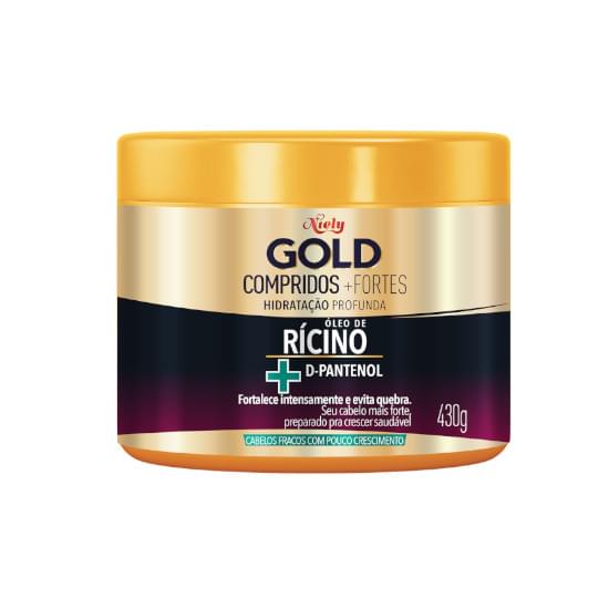 Imagem de Creme para tratamento niely gold compridos + fortes oleo de ricino + d-pantenol 430g