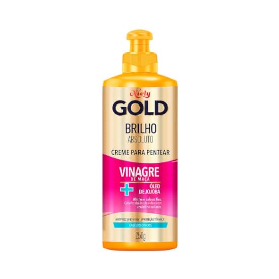 Imagem de Creme para pentear niely gold brilho absoluto vinagre de maça + oleo de jojoba 250g