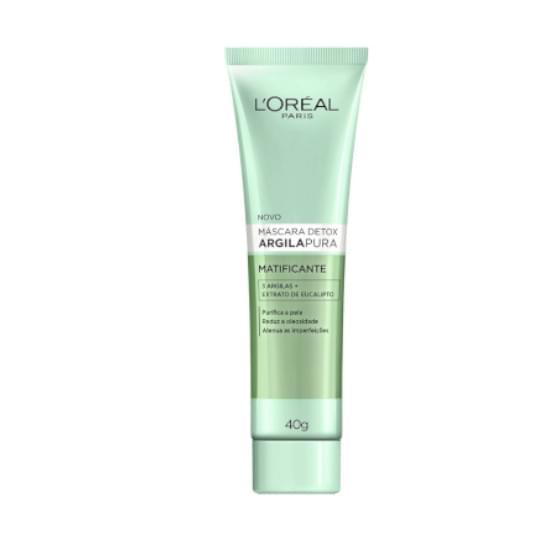 Imagem de Máscara facial detox loréal argila pura iluminadora 40g