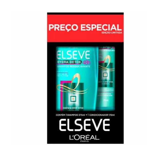 Imagem de Kit elseve hydra-detox anti oleosidade shampoo 375ml + condicionador 170ml