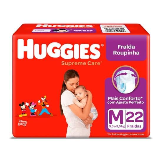 Imagem de Fralda infantil huggies roupinha supreme care tamanho m jumbo | com 22 unidades