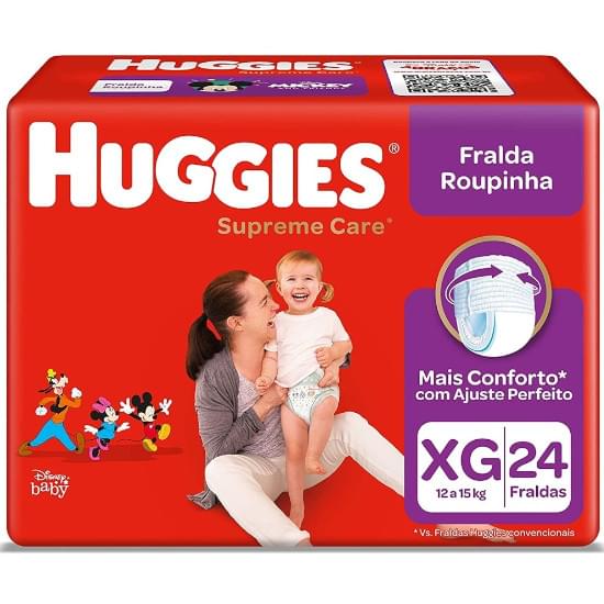 Imagem de Fralda infantil huggies roupinha supreme care tamanho xg mega | com 24 unidades