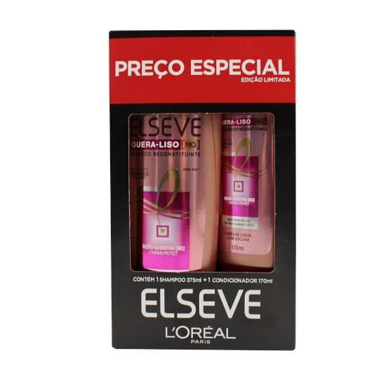 Imagem de Kit elseve quera liso 230ºc shampoo 375ml + condicionador 170ml