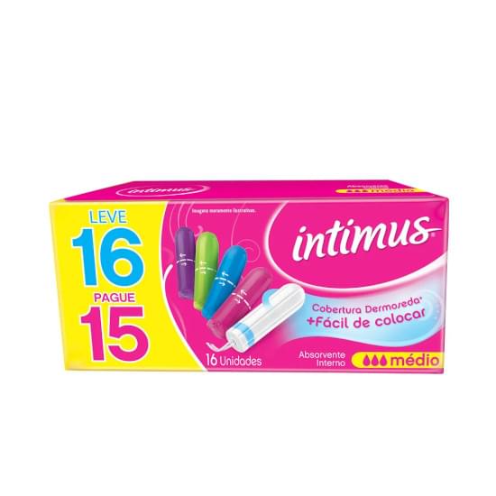 Imagem de Absorvente interno intimus médio  leve 16 pague 15 unidades