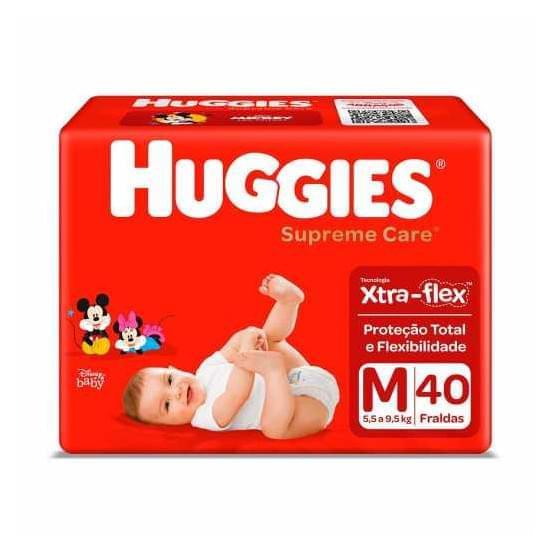 Imagem de Fralda infantil huggies supreme care tamanho m mega | com 40 unidades