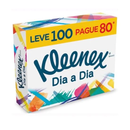 Imagem de Lenço de papel kleenex suave | caixa com 100 folhas