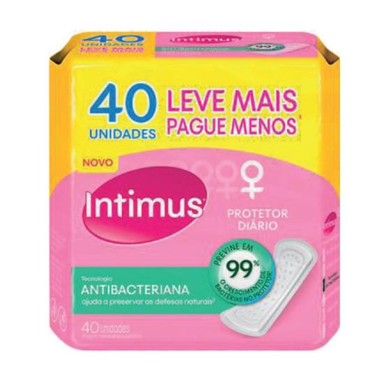 Imagem de Protetor diário intimus sem abas antibacteriana | com 40 unidades