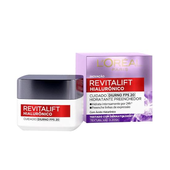 Imagem de Creme facial revitalift hialuronico 49g hidratante preenchedor diurno fps 20