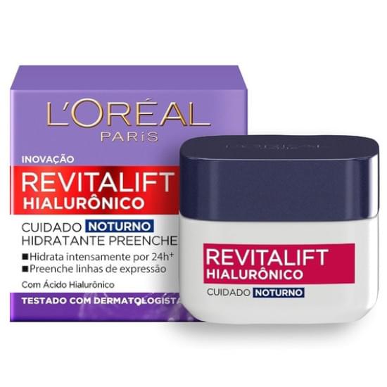 Imagem de Creme facial revitalift hialuronico 49g hidratante preenchedor noturno