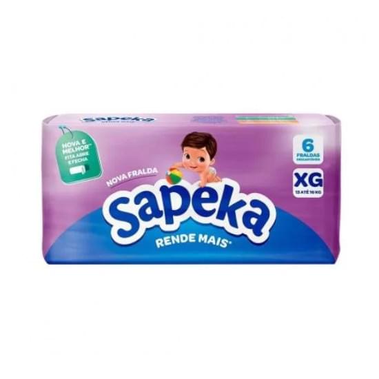 Imagem de Fralda infantil sapeka xg regular | com 6 unidades