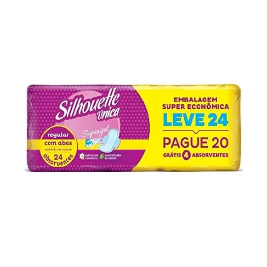 Imagem de Absorvente diário silhouette única com abas super gel suave leve 24 pague 20 unidades