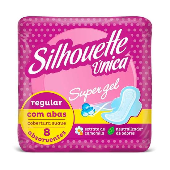 Imagem de Absorvente diário silhouette única com abas super gel suave | com 8 unidades