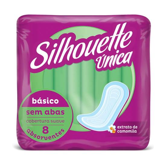 Imagem de Absorvente diário silhouette única sem abas básico suave | com 8 unidades