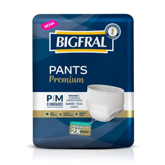 Imagem de Roupa íntima bigfral pants premium tamanho p/m | com 8 unidade