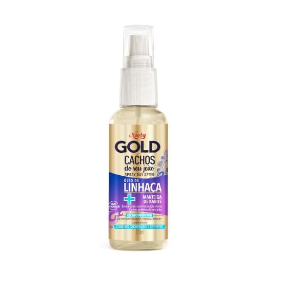 Imagem de Spray capilar niely gold cahos do seu jeito day after, óleo linhança + manteiga de karité 120ml