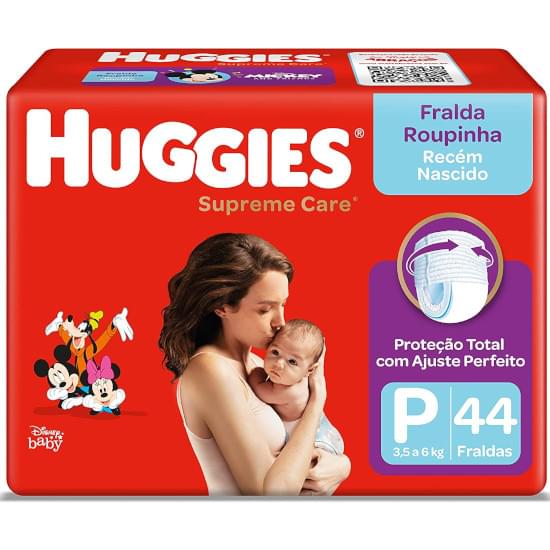 Imagem de Fralda infantil huggies roupinha supreme care tamanho p mega | com 44 unidades