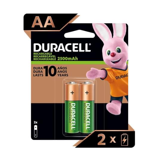 Imagem de Pilha duracell alcalina recarregável aa pequena | com 2 unidades