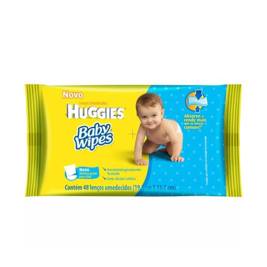 Imagem de Toalha umedecida infantil huggies baby wipes | com 48 unidades