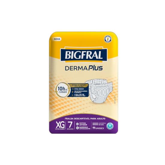 Imagem de Fralda geriátrica bigfral derma plus tamanho xg | com 7 unidades