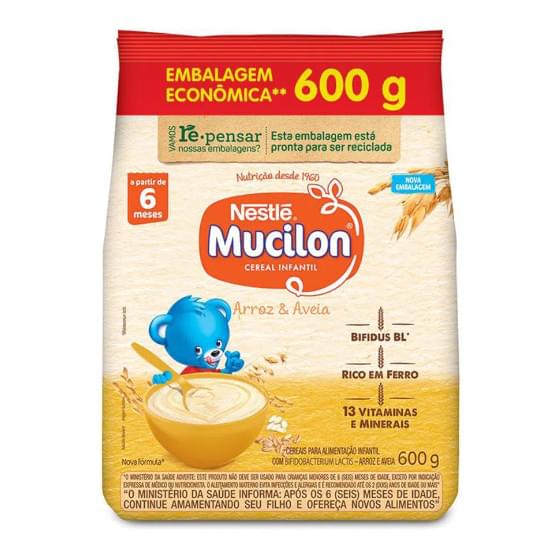 Imagem de Complemento alimentar nestlé mucilon arroz e aveia sache 600g