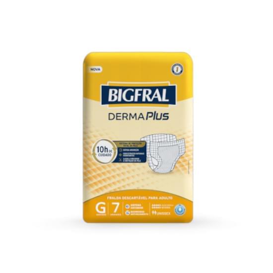 Imagem de Fralda geriátrica bigfral derma plus tamanho g | com 7 unidades