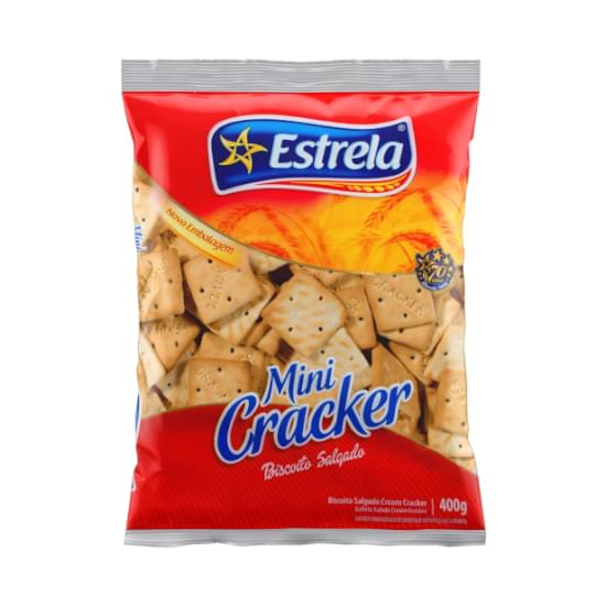 Imagem de Biscoito salgado mini cracker estrela 400g