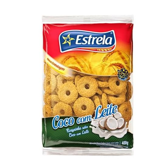 Imagem de Biscoito rosquinha estrela sabor coco com leite 400g