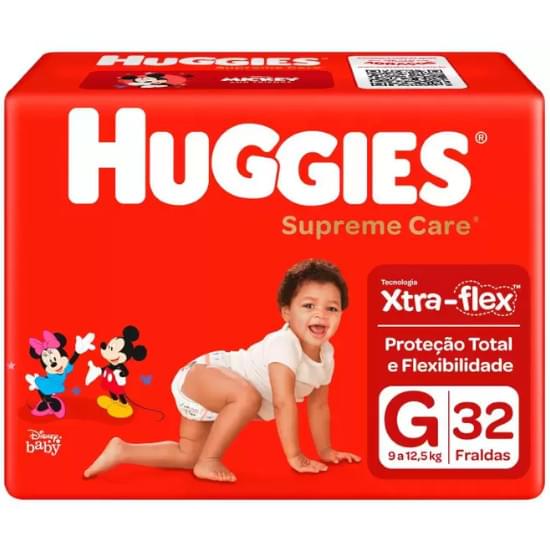 Imagem de Fralda infantil huggies supreme care tamanho g mega | com 32 unidades