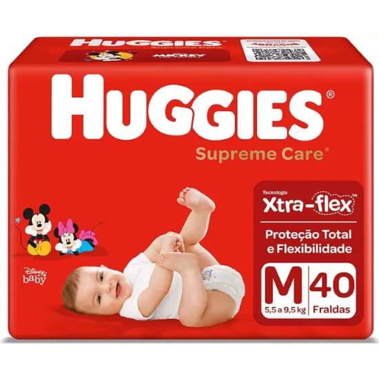 Imagem de Fralda infantil huggies supreme care tamanho m mega | com 40 unidades