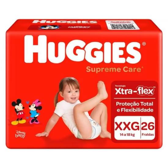 Imagem de Fralda infantil huggies supreme care tamanho xxg mega | com 26 unidades