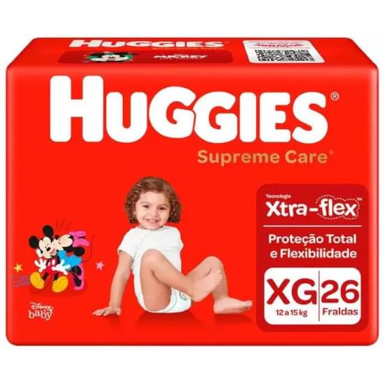 Imagem de Fralda infantil huggies supreme care tamanho xg mega | com 26 unidades