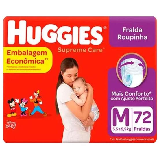 Imagem de Fralda infantil huggies roupinha supreme care tamanho m hiper | com 72 unidades