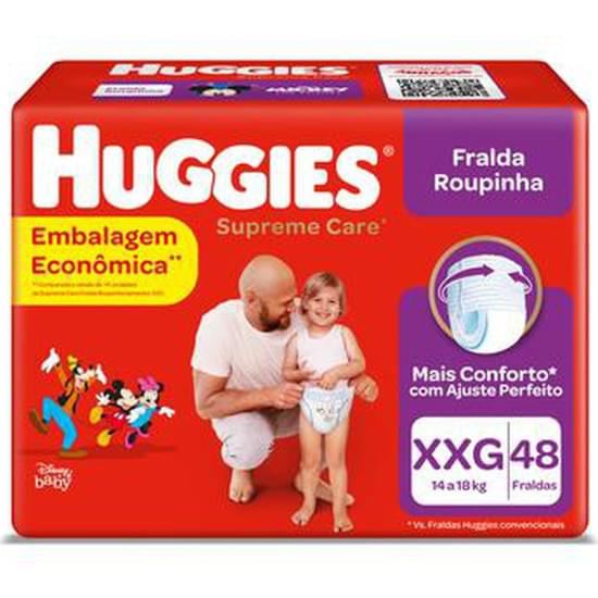 Imagem de Fralda infantil huggies roupinha supreme care tamanho xxg hiper | com 48 unidades