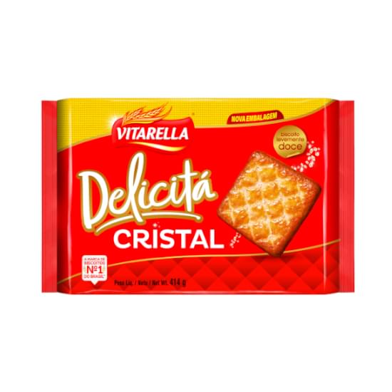 Imagem de Biscoito salgado vitarella delicitá cristal (levemente doce) 414g