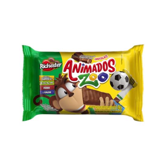 Imagem de Biscoito animados zoo leite coberto de chocolate 40g