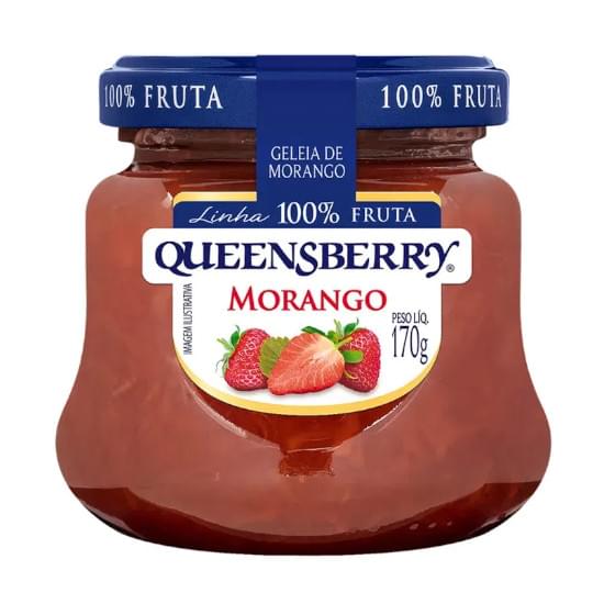 Imagem de Geleia queensberry 100%  fruta morango vidro 170g