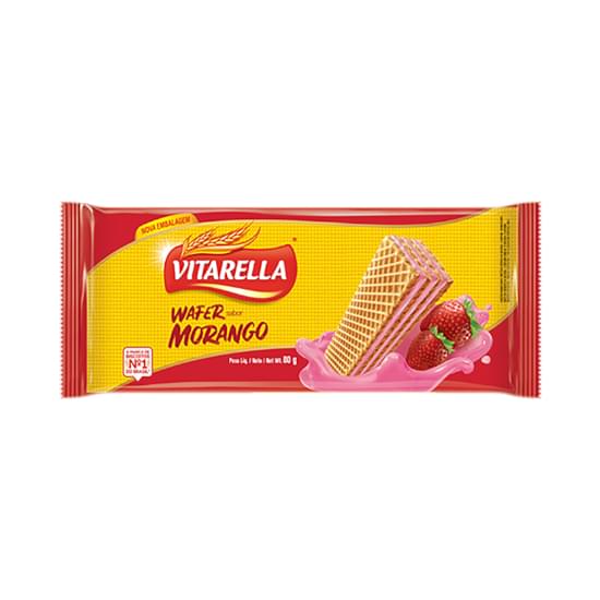 Imagem de Biscoito wafer vitarella morango 80g