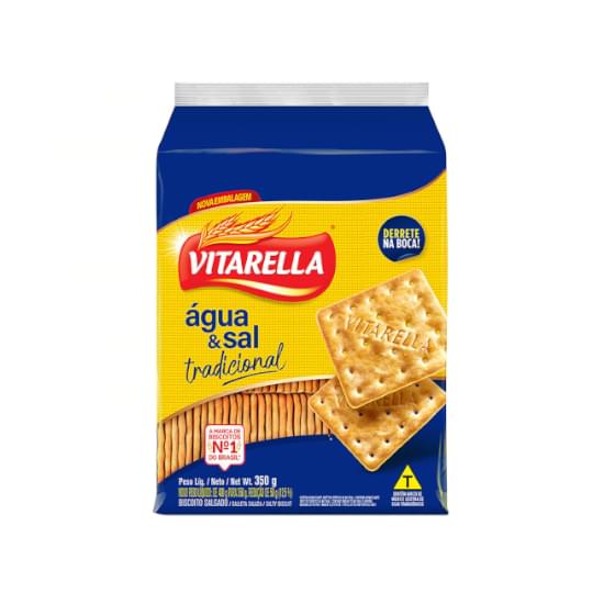 Imagem de Biscoito salgado vitarella cream cracker água e sal 350g