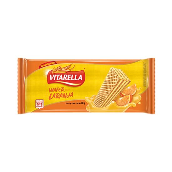 Imagem de Biscoito wafer recheio laranja vitarella 80g