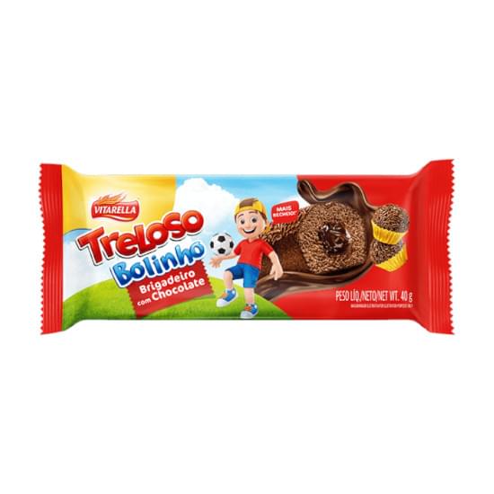 Imagem de Bolinho brigadeiro recheio chocolate vitarella treloso 40g