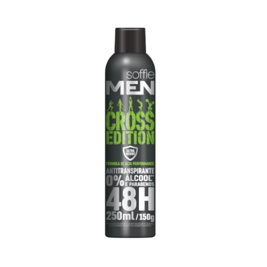 Imagem de Desodorante antitranspirante soffie men cross edition aerosol 250ml/150g