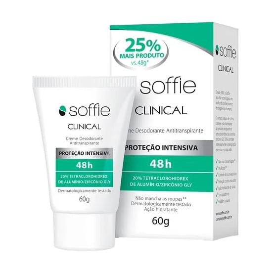 Imagem de Desodorante antitranspirante soffie clinical 48h creme 60g