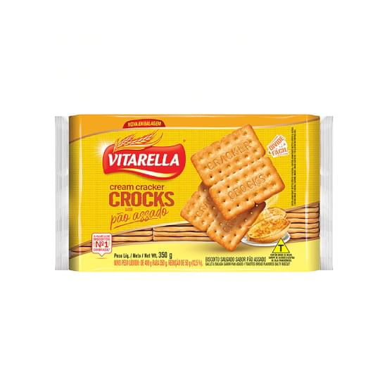 Imagem de Biscoito salgado vitarella crocks pão assado 350g