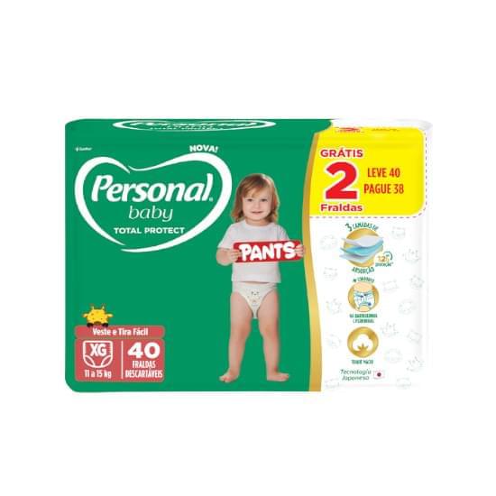 Imagem de Fralda infantil pants personal baby total protect mega xg com 40 unidades