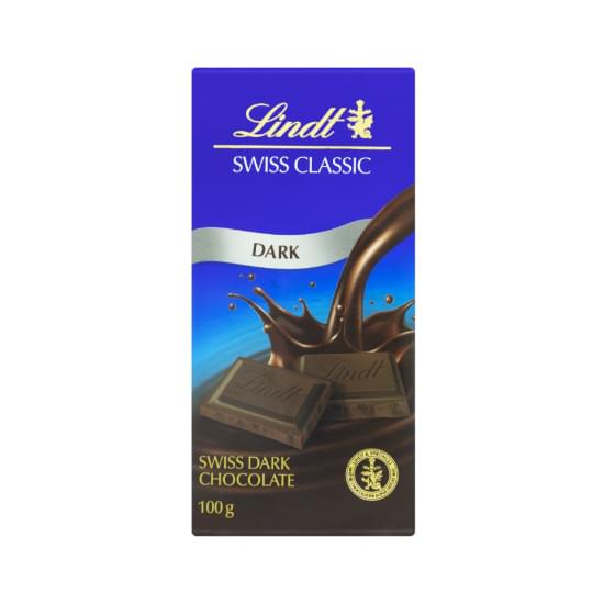 Imagem de Chocolate suíço amargo lindt swiss classic cartucho 100g