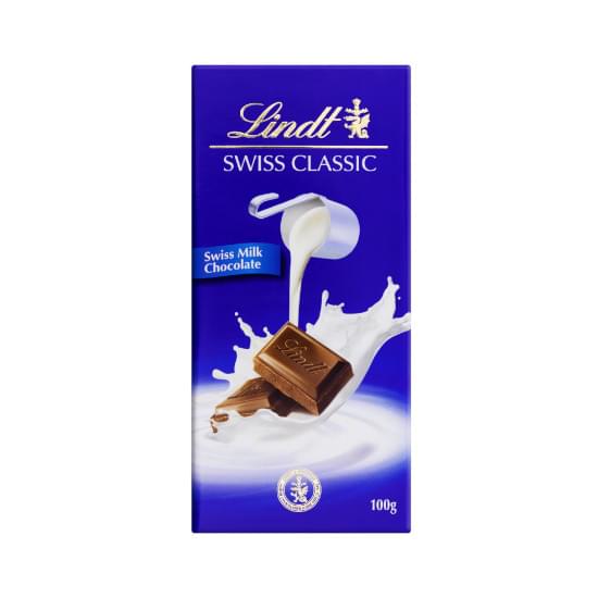 Imagem de Chocolate suíço ao leite lindt swiss classic cartucho 100g